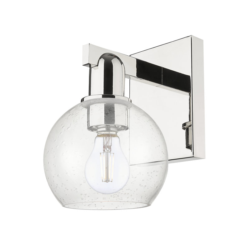 Applique murale 1 lumière Cambria Cambria, Clear / Polished Nickel