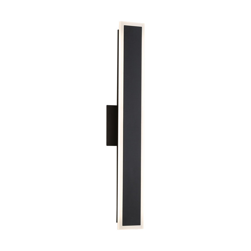 Obsidian LED  Wall Sconce - Outdoor in Sand Black, 23.63" H x 1.88" W x 4.75" D