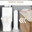 Petite armoire de salle de bain - Rangement de papier hygiénique en coin blanc avec portes