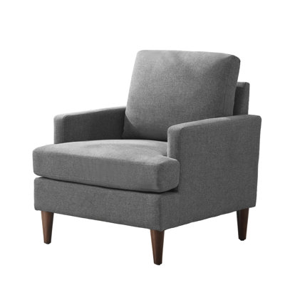 Upholstered Armchair with Square Arms