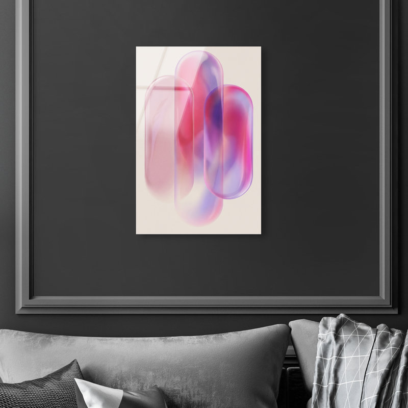 Pink Topaz Gradient Print by Oliver Gal, 15"H x 10"W, High-Gloss Acrylic Print