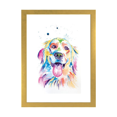 Reproduction d’art « Watercolor Golden Retriever » par Jennifer Seeley