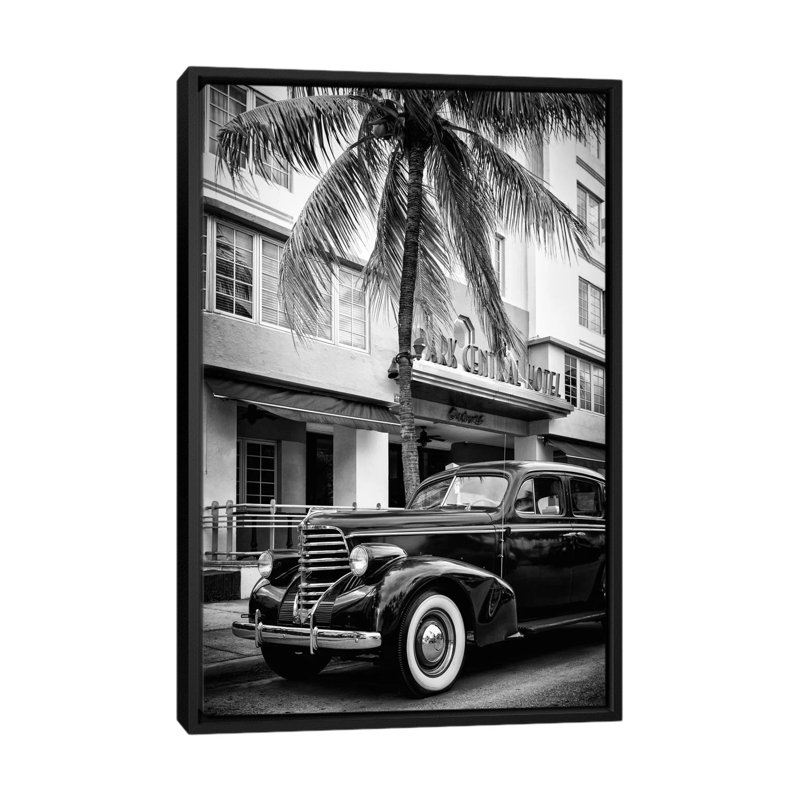 « rétro voiture », reproduction de photo sur toile tendue, "philippe hugonnard, district déco district", Pas de tapis