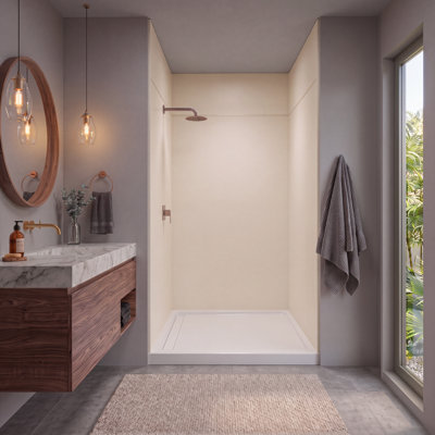 Ensemble de panneau de douche 6 pièces à surface solide de 96 po avec mur de 72 po avec extension 24 po Expressions
