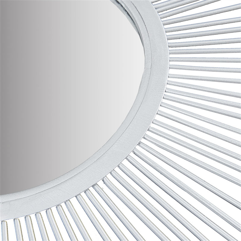 Sunburst Wall Decor Mirror, Silver, 29.5"  x 29.5" 