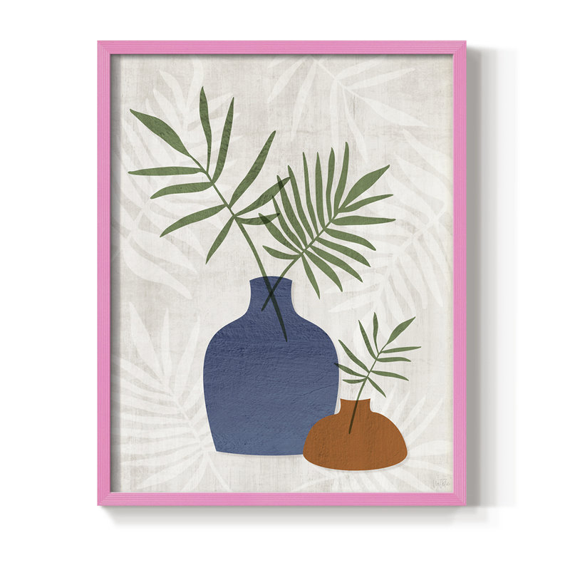 Palm Still Life I, reproduction encadrée - bois massif, H 30 po x l 24 po, Rose