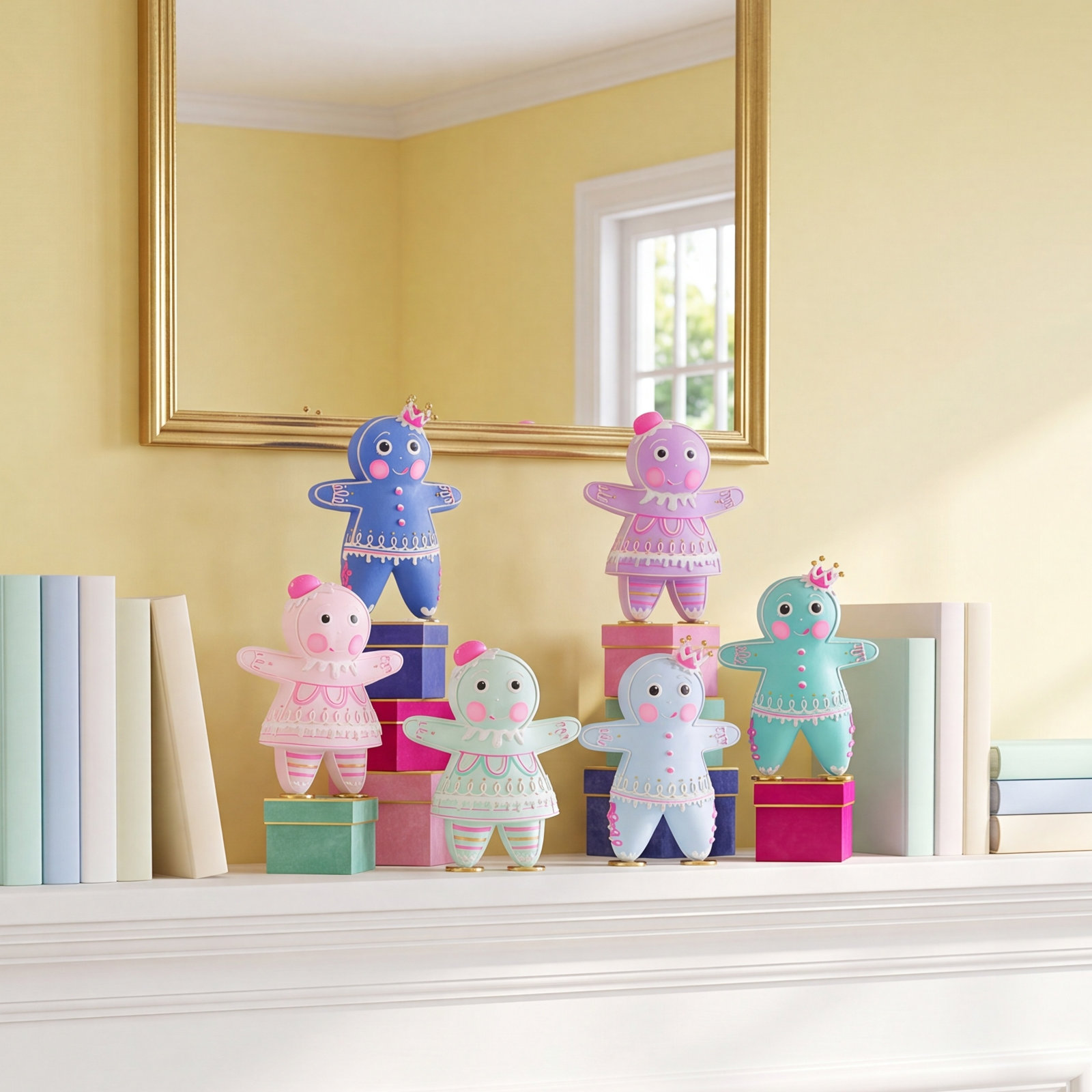 The Rainbow Gingers - Dough Tabletop Figure, Teal