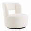 Fauteuil demi-tonneau pivotant en tissu Teddy-1660055803