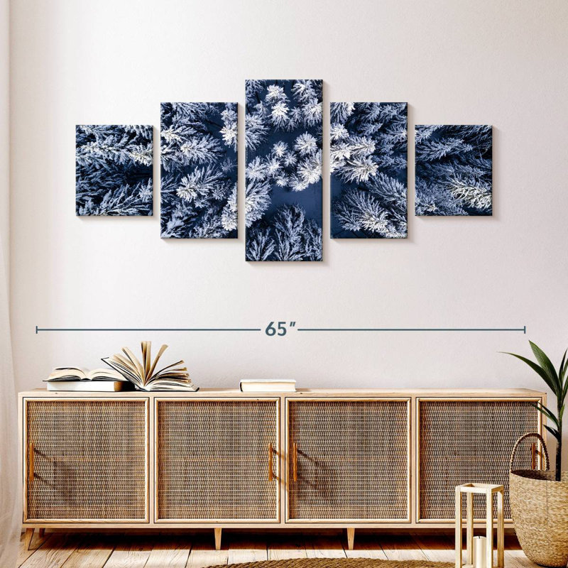 Austria Winter Pine Forest, 24" H x 55" W