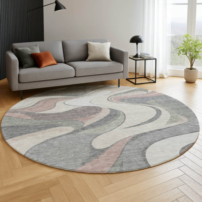 Premium Machine Washable Mayfield AMF2183 swirls Rug