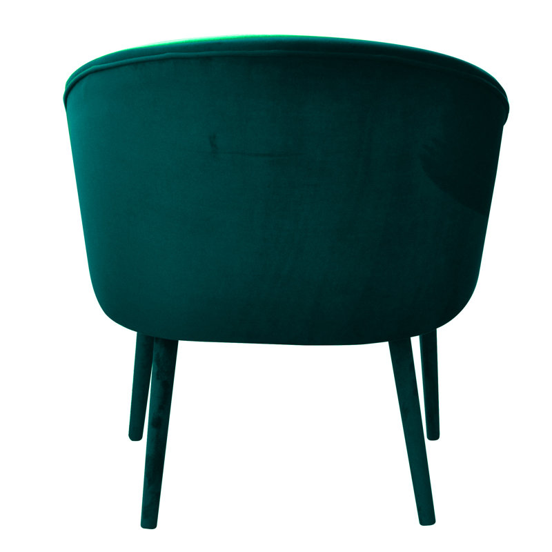 Upholstered Barrel Chair, Turquoise