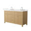 Pendry 60" Freestanding Double Bathroom Vanity with Cultured Marble Top-1270451480