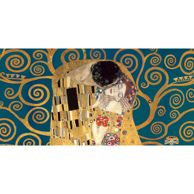 The Kiss by Gustav Klimt - Wrapped Canvas Print