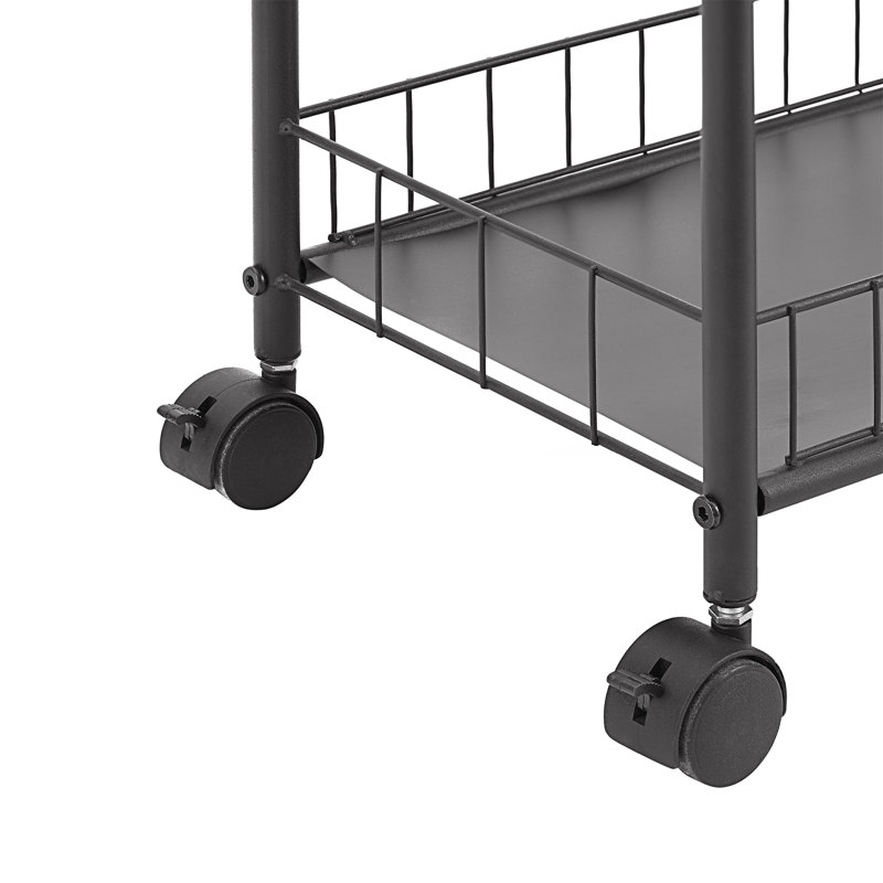 Namiko Bathroom Laundry Narrow Piaces Utility cart,Slim Slide Out Storage Tower Rack with Wheels,Kitchen Cart Rack