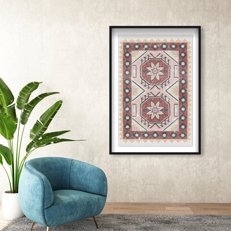 Daylight Damask Print by Oliver Gal, 37.5"H x 25.5"W, Black Shadowbox
