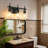 3-Lights Bathroom Vanity Lights with Clear Textured Glass Shades-122257430
