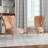 Flowers / Wave inspiration / Marble Pattern - Mid-Century Upholstered Side Chair-73626367