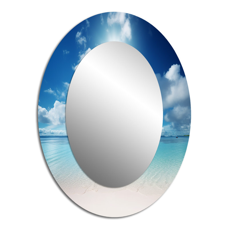 Morandiere - Miroir de plage en métal, 40 po x 30 po