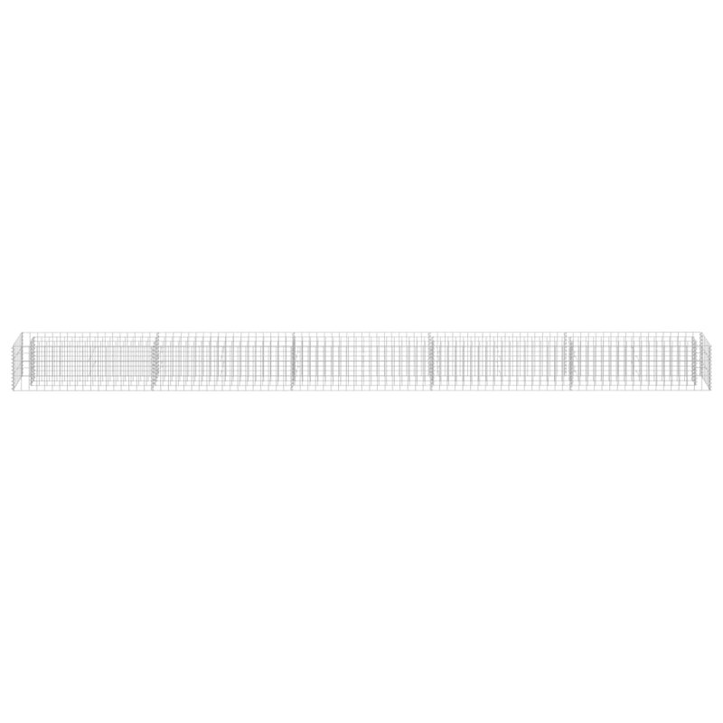 Jardinière surélevée Gabion, H 11,8 po x l 177,2 po x P 11,8 po