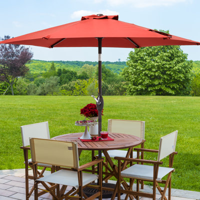 Parasol de table 90 po pour terrasse et extérieur avec bouton inclinable pour terrasse