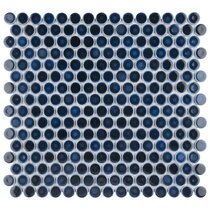 Smart Tiles Penny Davy Navy Blue 9-in x 9-in Glossy Resin Penny