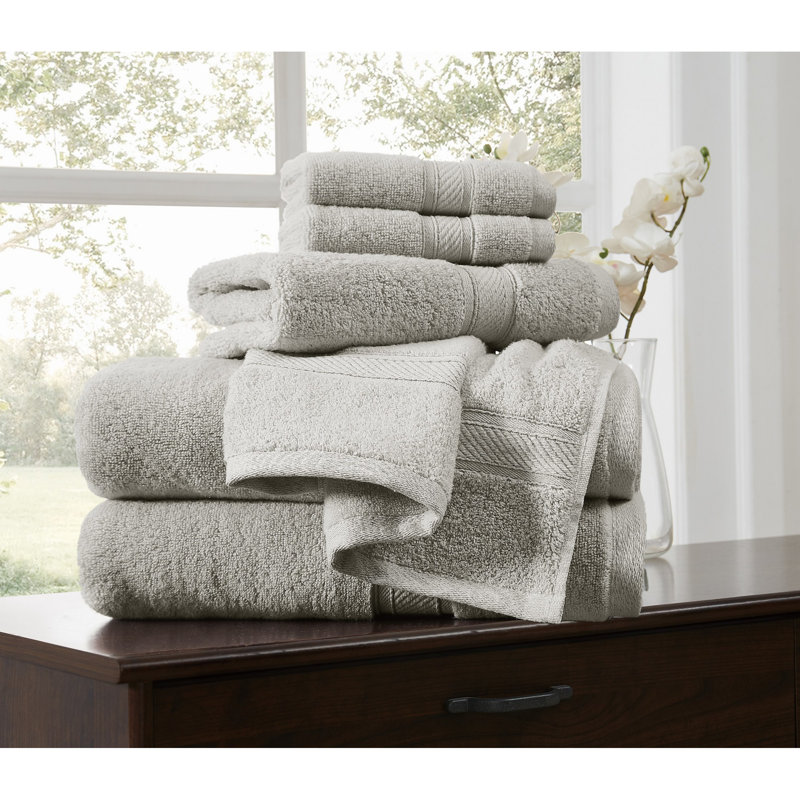  Regal Plush Towel Sets, Light Gray
