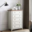 Commode 5 tiroirs beige pour économiser de l'espace