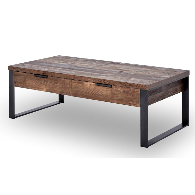 Apogee Sled Coffee Table with Storage, Oak