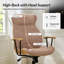 Chaise de bureau pivotante à haut dossier Oswina Gustavo-208485939