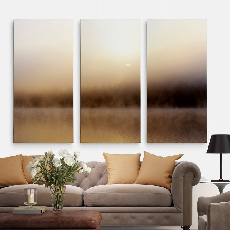 Break of Dawn-impression d’art graphique sur toile 3 pièces, H 24 po x l 36 po x P 1,5 po