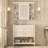 36'' Bathroom Vanity With Medicine Cabinet Modern Mirror Cabinet Bathroom Storage Set  -1708062805