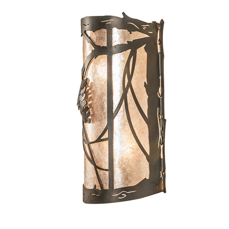 1 - Light Flush Mounted Sconce, Silver, Dark Burnished Antique Copper, 2