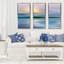 « Early Morning Zuma Beach », ensemble de 3 reproductions sur toiles encadrées-403504410