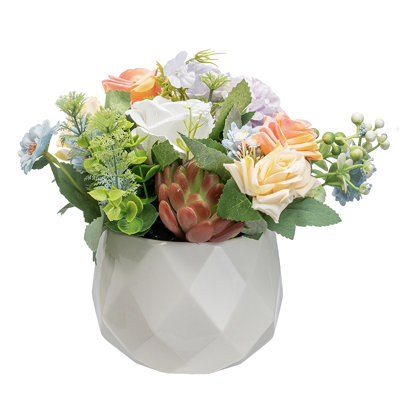 Faux plante artificielle en pot en céramique