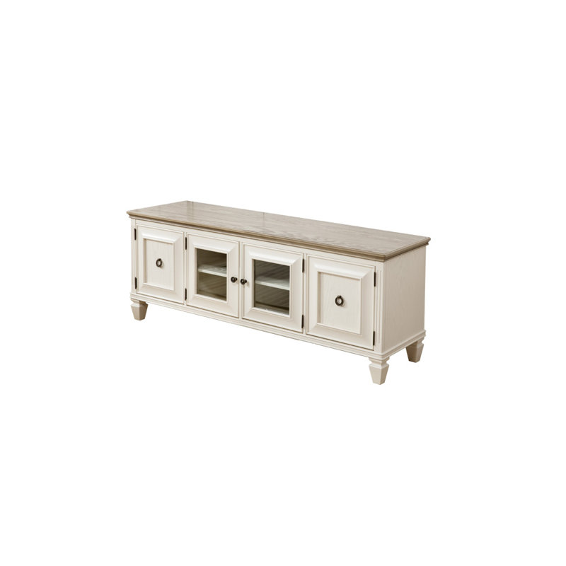 American solid wood high legged TV stand