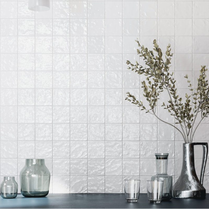 Craft 4 in. x 4 in. Glazed Ceramic Wall Tile (12.8 Sq. Ft. / Case), White