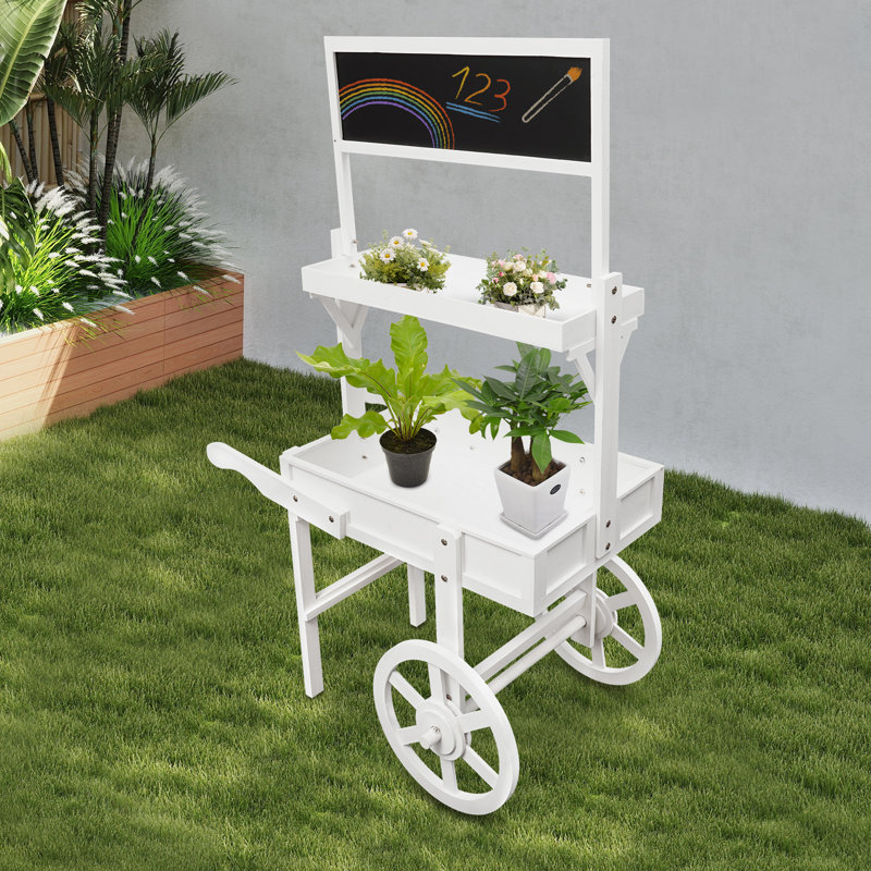Présentoir à fleurs et plantes sur pied, Blanc
