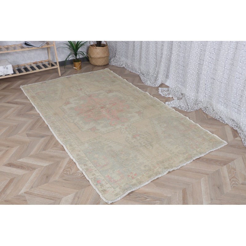 Handwoven Vintage Turkish Green Oushak Area Rug - Perfect Addition to Enliven Your Home Decor