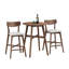 Table de bar ronde surdimensionnée de 31,5 pouces, table de salle à manger en bois à haut plateau de cuisine pour pub, salon, restaurant, bar à cocktail, noyer-511911268