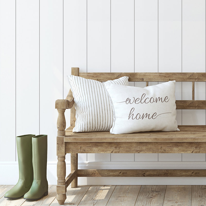 Panneau mural blanc 7,25 po x 84 po Shiplap