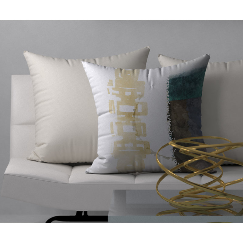 Magnifique housse de coussin carrée et insert, 20 po x 20 po