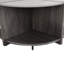 4 pièces de table basse ronde industrielle, à assemblage robuste et facile, à 2 niveaux avec rangement pour le salon, jardin, blanc-64427681