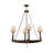 4 - Light Dimmable Wagon Wheel Chandelier