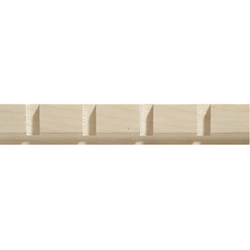 Victorian White Hardwood Unfinished Dentil Crown Moulding