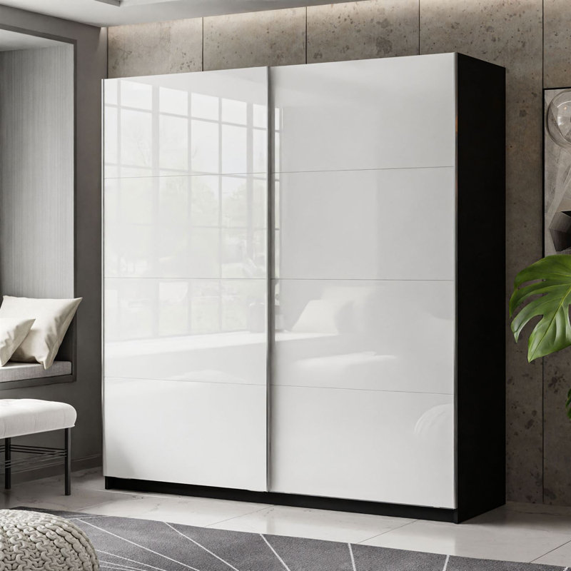 Laleh 2 Door Sliding Wardrobe, 215cm H x 194cm W x 62cm D