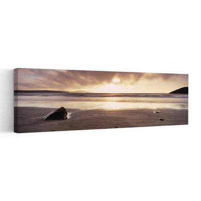 Sunset Over The Sea, Whitesand Bay, Pembrokeshire, Wales Abstract Contemporary Landscape Nature Wall Art