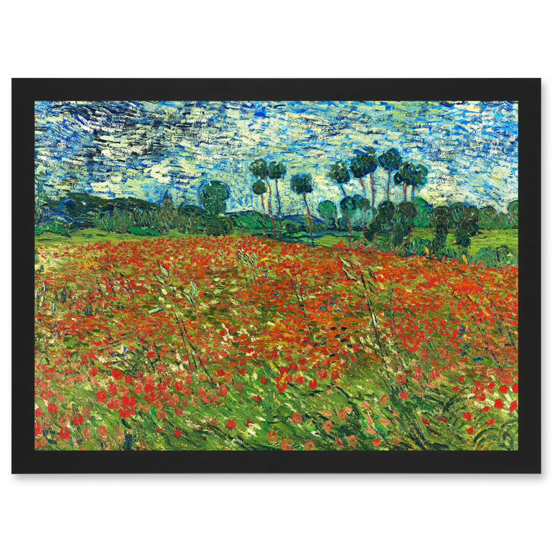 Vincent Van Gogh Poppy Field - Single Picture Frame Painting on Canvas