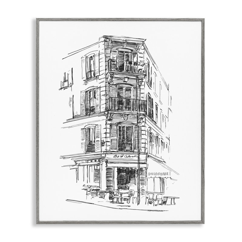 «Parisian Boulevard Study», giclée par Ethan Harper, Estampe numérique Farmhouse, H 20 po x l 16 po