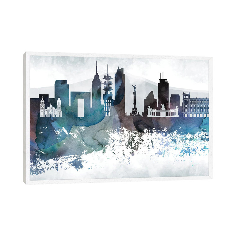 Mexico Bluish Skylines 1 Piece Wrapped Canvas Wall Art, 101.6 cm H x 66.04 cm W, White Framed Canvas