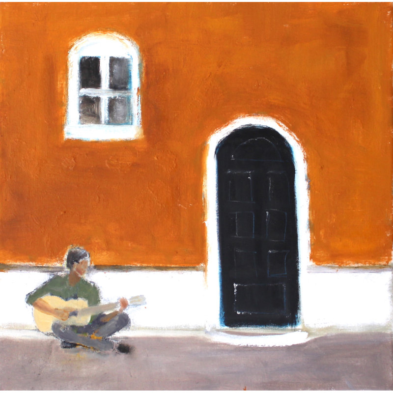 Facin Street Music par Susanne Marie, H 12 po x l 12 po x P 1,25 po
